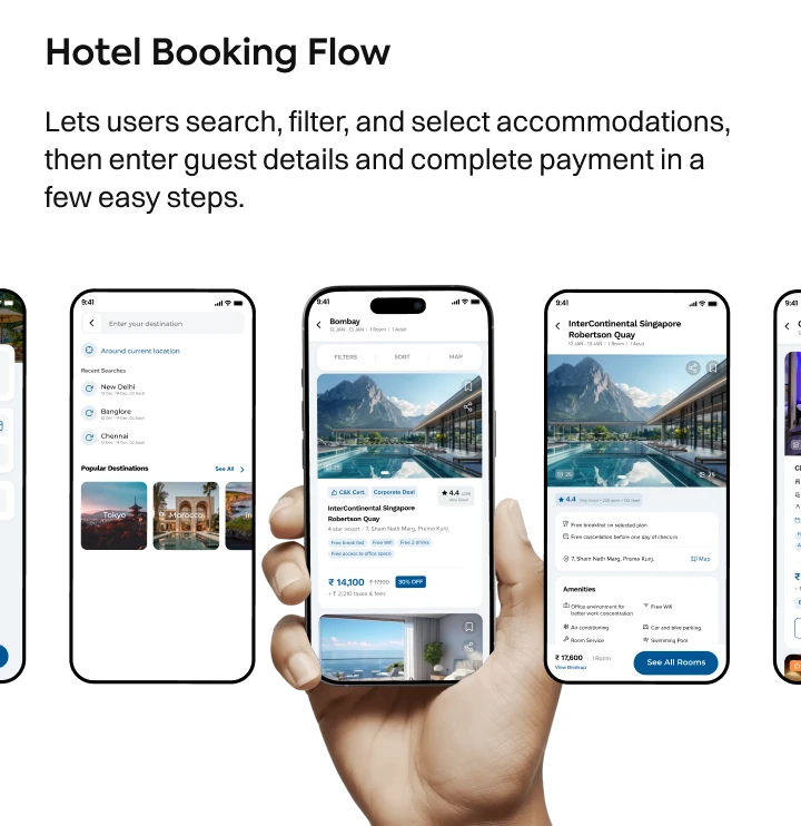 A diagram showing the research, strategy, and design process.