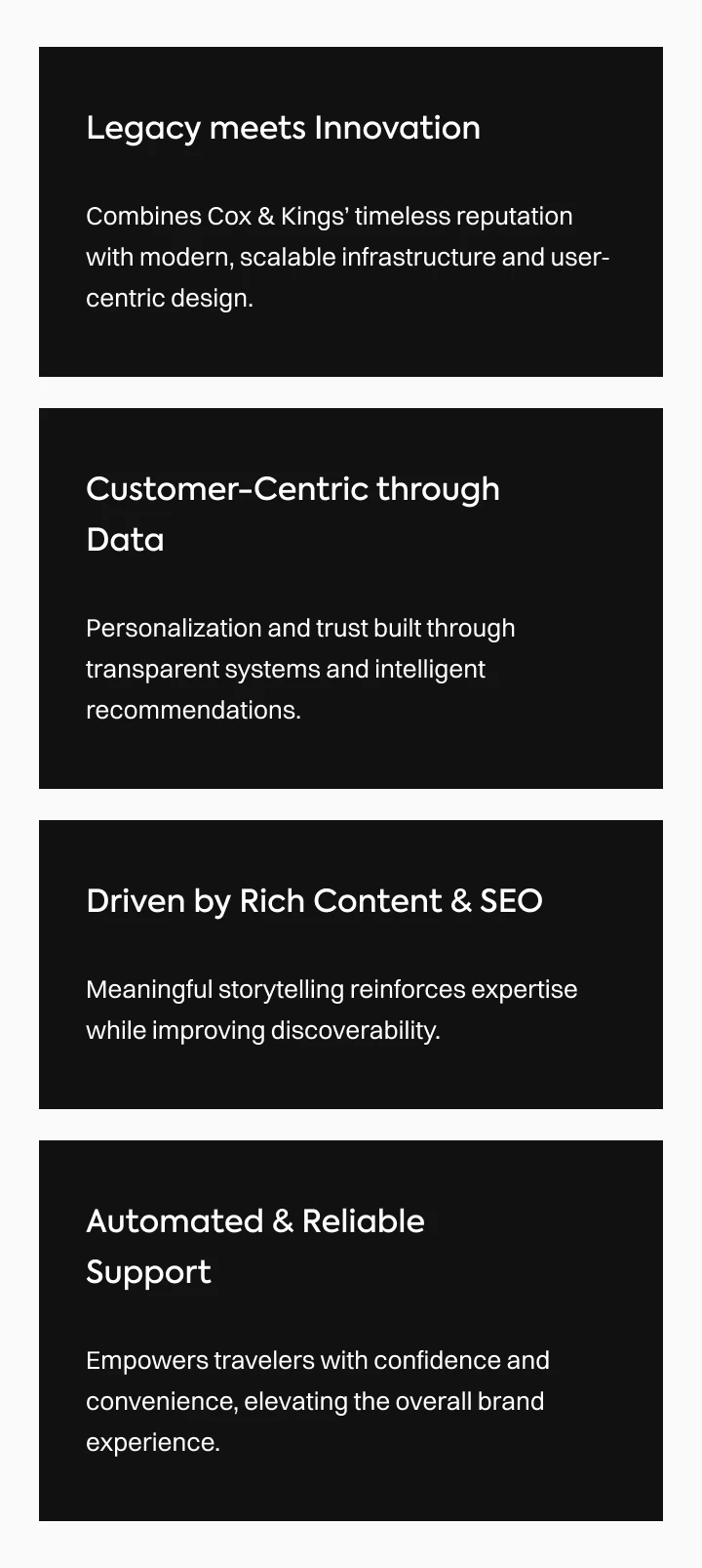 A diagram showing the research, strategy, and design process.