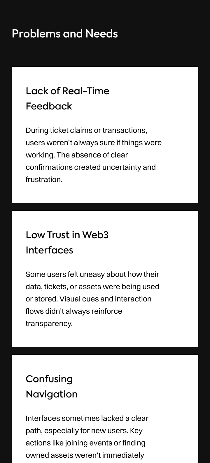 A diagram showing the research, strategy, and design process.