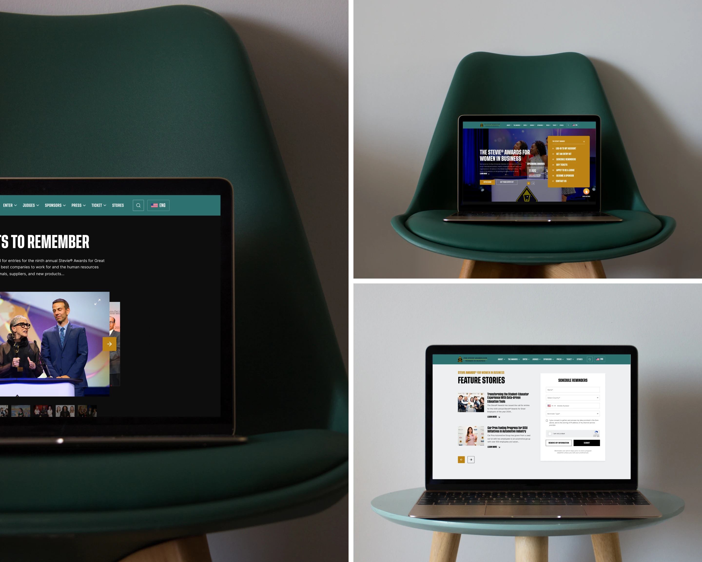 A diagram showing the research, strategy, and design process.